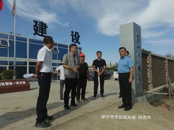 伊寧市委副書(shū)記、政府黨組書(shū)記、市長(zhǎng)哈米提?阿克木蒞臨陜煤建設(shè)天工公司承建的煤炭?jī)?chǔ)運(yùn)中心基地建設(shè)項(xiàng)目檢查指導(dǎo)工作