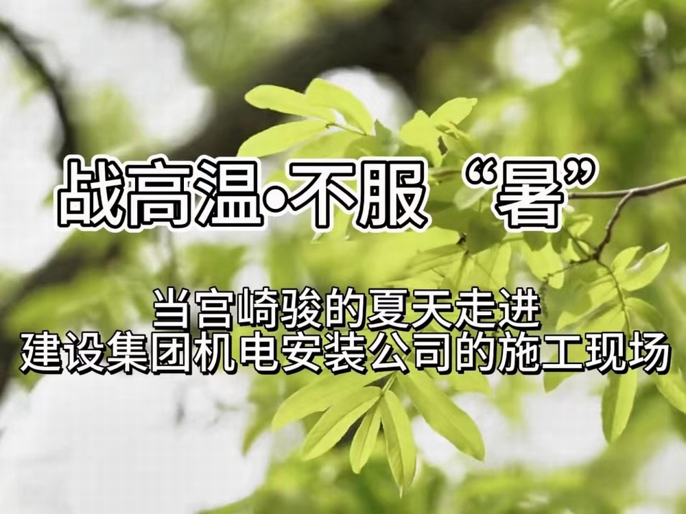 當(dāng)宮崎駿的夏天走進陜煤建設(shè)機電安裝公司的施工現(xiàn)場